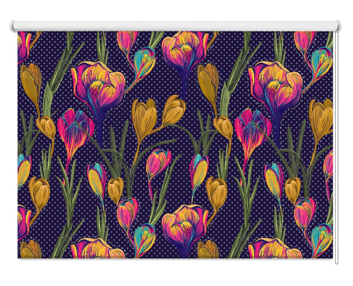 Decorative Spring Floral Design Printed Photo Roller Blind - RB1225 - Art Fever - Art Fever