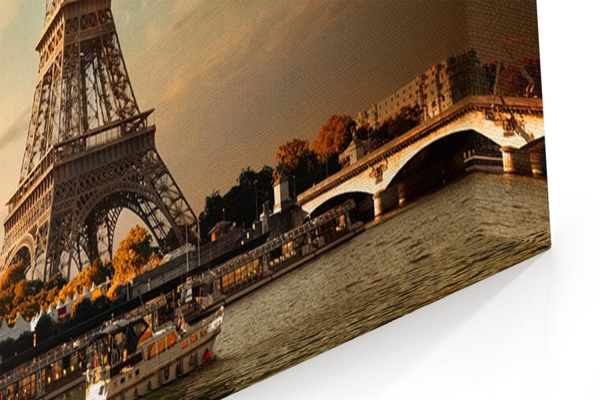 Eiffel Tower And Bridge Iena On The River Seine In Paris Canvas Print Picture - SPC270 - Art Fever - Art Fever