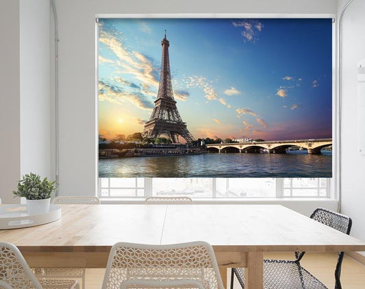 Eiffel Tower and bridge Iena on the river Seine, Paris Image Printed Roller Blind - RB964 - Art Fever - Art Fever