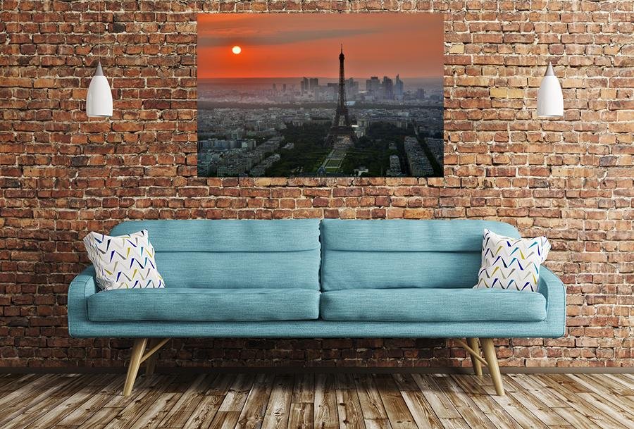Eiffel Tower In Paris Scene Image Printed Onto A Single Panel Canvas - SPC76 - Art Fever - Art Fever