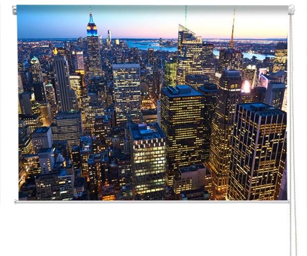Empire State at Night New York Skyline Printed Picture Photo Roller Blind - RB286 - Art Fever - Art Fever