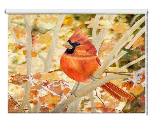 Entwined In Leaves Autumn Bird Printed Picture Photo Roller Blind - 1X2571544 - Pictufy - Art Fever