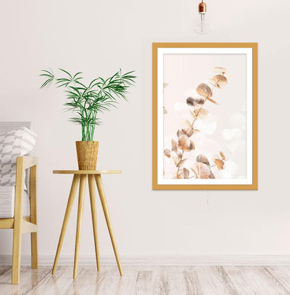 Eucalyptus Gold Botanical Wall Art Framed Mounted Print Picture - FP-1X_16 - Art Fever - Art Fever