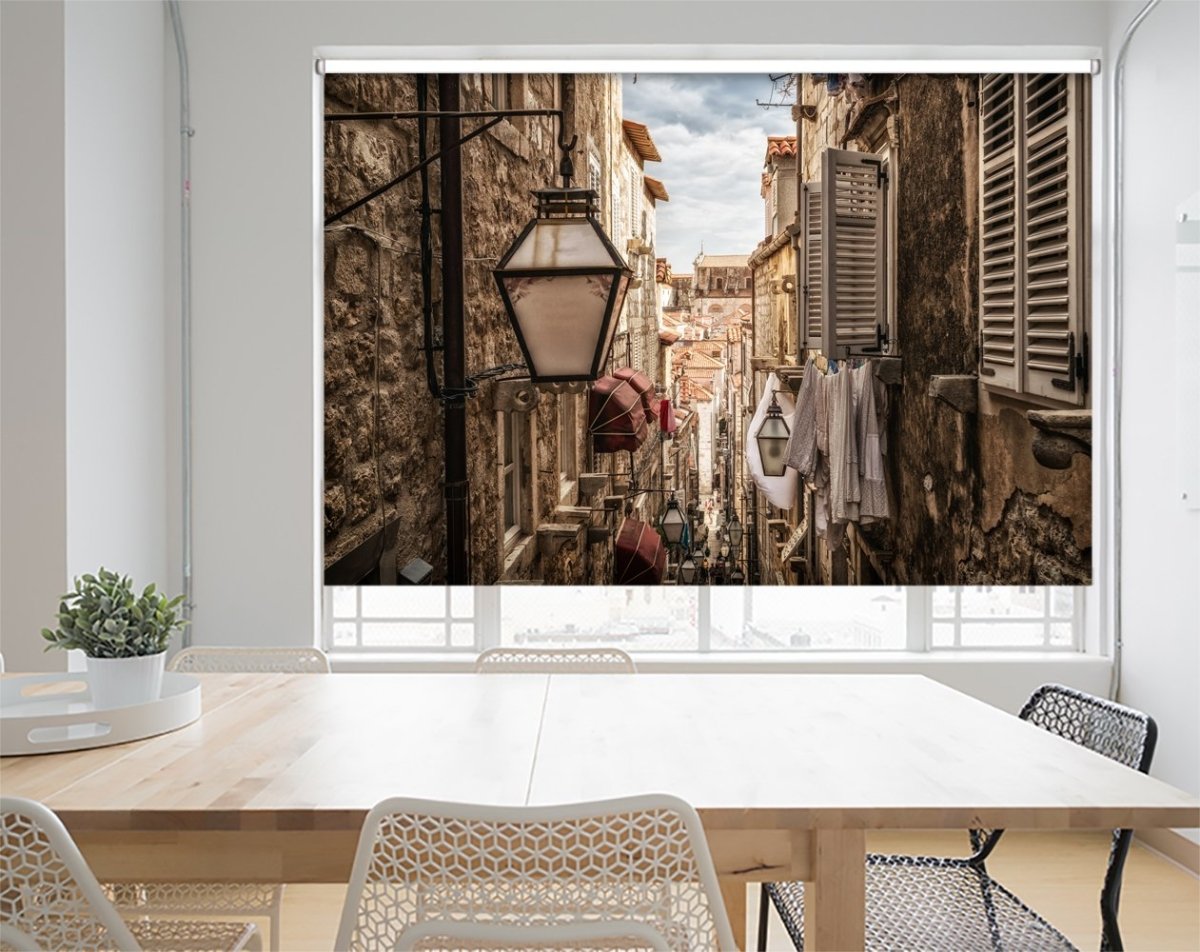 Famous Narrow Alley Of Dubrovnik Old Town In Croatia Game of Thrones Printed Picture Photo Roller Blind - RB1143 - Art Fever - Art Fever