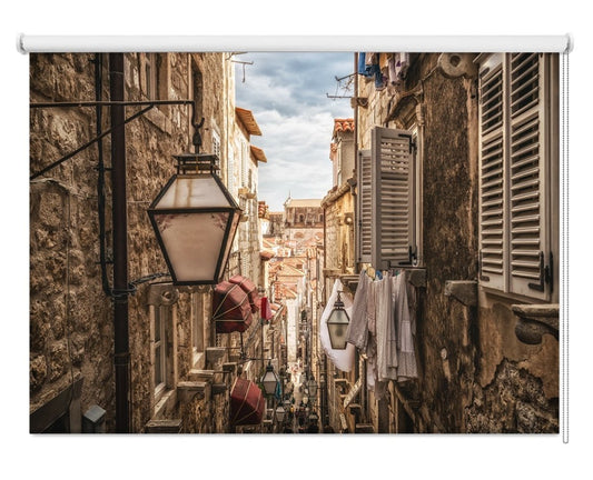 Famous Narrow Alley Of Dubrovnik Old Town In Croatia Game of Thrones Printed Picture Photo Roller Blind - RB1143 - Art Fever - Art Fever