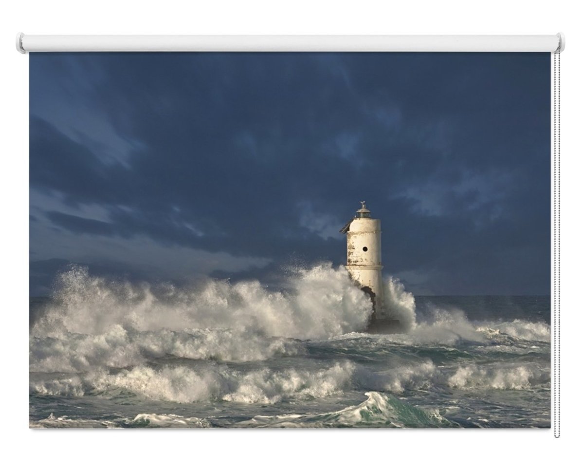 Faro Mangiabarche lighthouse Printed Picture Photo Roller Blind- 1X63537 - Art Fever - Art Fever