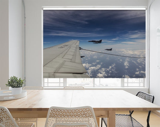 Fighter Jets Refueling Printed Picture Photo Roller Blind - 1X52177 - Art Fever - Art Fever