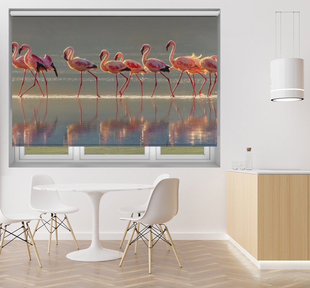 Flamingo Lake Printed Picture Photo Roller Blind - 1X1222459 - Pictufy - Art Fever