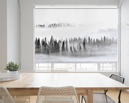 Foggy Forest Printed Picture Photo Roller Blind - 1X968626 - Art Fever - Art Fever