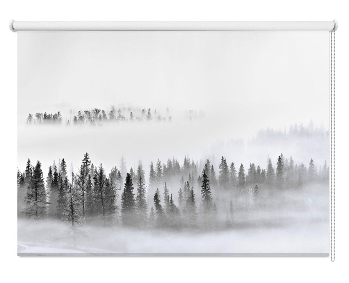 Foggy Forest Printed Picture Photo Roller Blind - 1X968626 - Art Fever - Art Fever