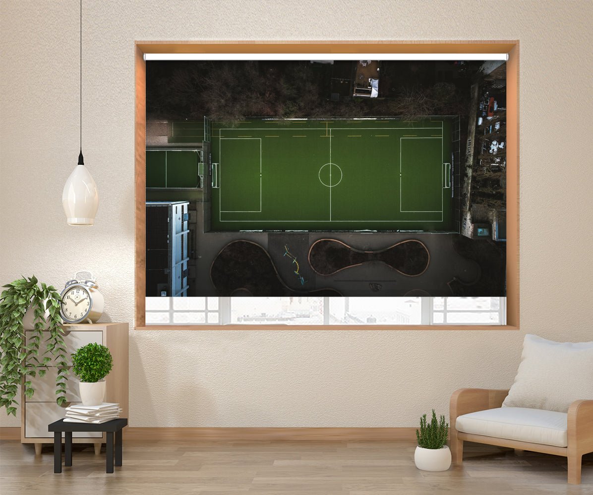 Football Pitch Urban Berlin Printed Picture Photo Roller Blind - 1X1494516 - Art Fever - Art Fever
