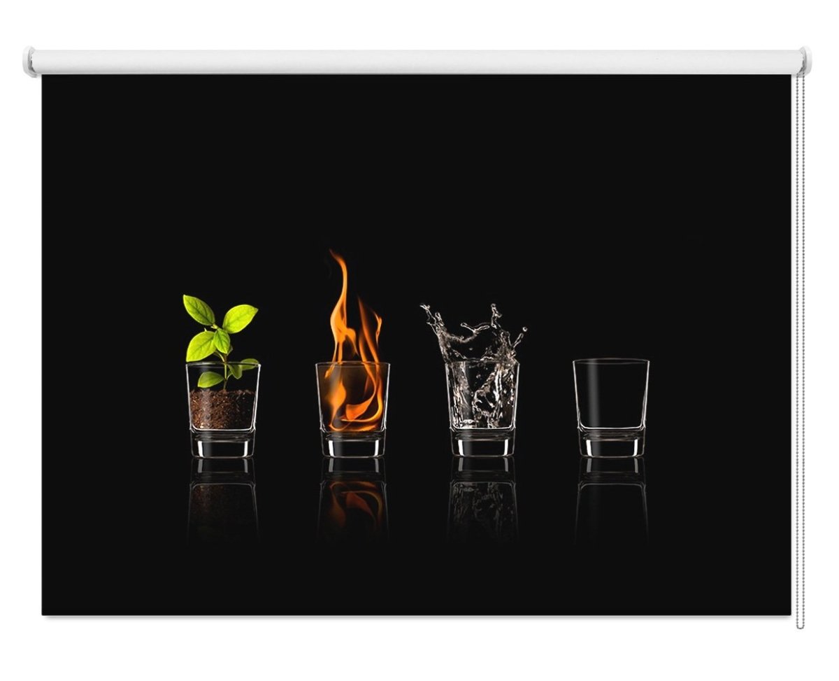 Four Elements Printed Picture Photo Roller Blind - 1X57727 - Art Fever - Art Fever