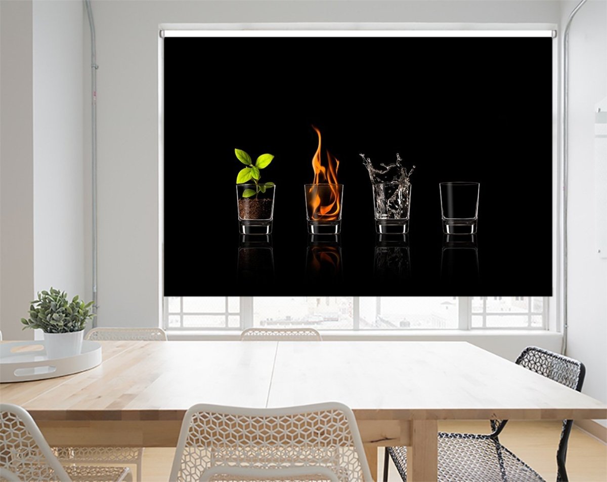 Four Elements Printed Picture Photo Roller Blind - 1X57727 - Art Fever - Art Fever