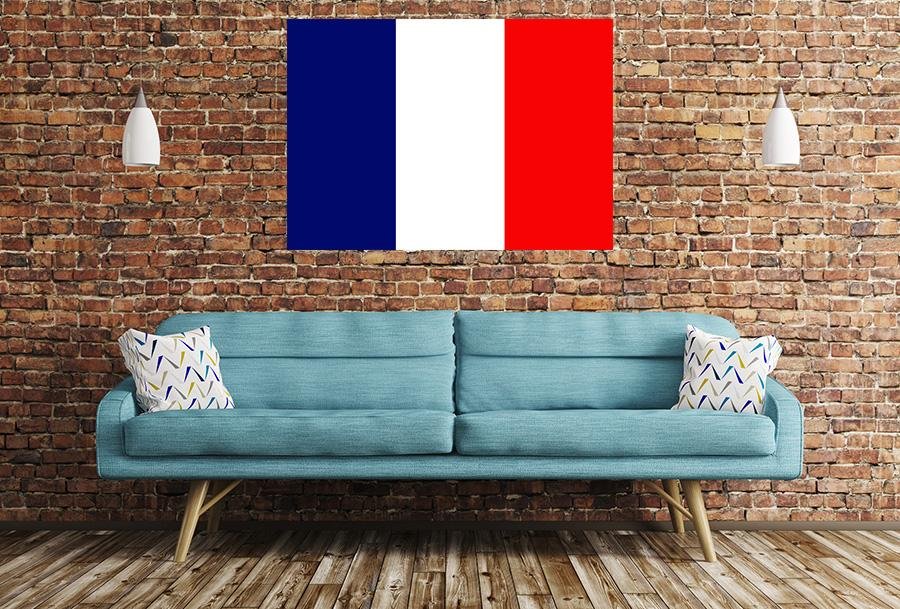 French Flag Image Printed Onto A Single Panel Canvas - SPC54 - Art Fever - Art Fever