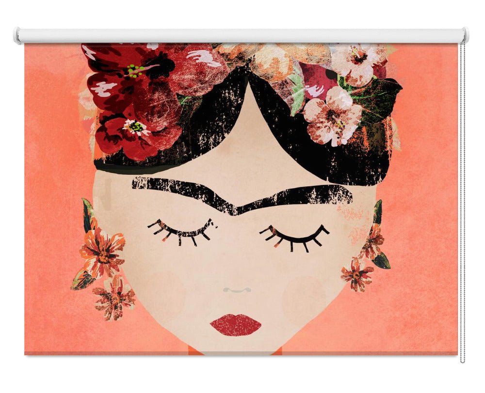 Frida (Peach) Printed Picture Photo Roller Blind - 1X2698631 - Pictufy - Art Fever