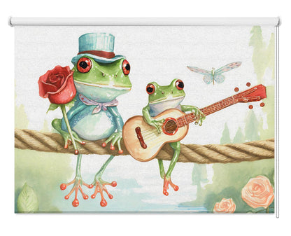 Frogs on a rope Printed Picture Photo Roller Blind - 1X2721260 - Art Fever - Art Fever