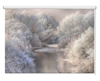 Frozen River Creek Printed Picture Photo Roller Blind - 1X469123 - Art Fever - Art Fever