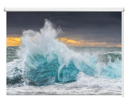 Frozen Wave in Iceland Printed Picture Photo Roller Blind- 1X1221615 - Art Fever - Art Fever