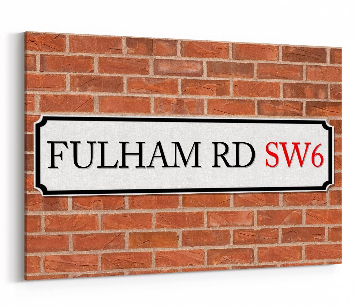 Fulham Road SW6 Street Sign Canvas Print Picture - SPC236 - Art Fever - Art Fever