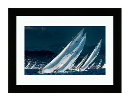 Full Speed Yacht Race Wall Art Framed Mounted Print Picture - 1X1259894 - Art Fever - Art Fever