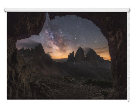 Galaxy from the Mountain Cave Printed Picture Photo Roller Blind- 1X1168502 - Art Fever - Art Fever