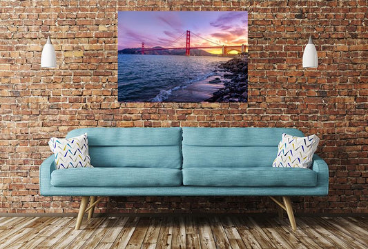 Golden Gate Bridge In San Francisco Image Printed Onto A Single Panel Canvas - SPC33 - Art Fever - Art Fever