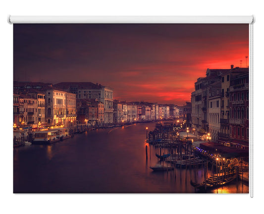 Grand Canal Venice at Sunset Printed Picture Photo Roller Blind - 1X1504163 - Art Fever - Art Fever