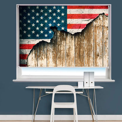 Grunge Style USA flag Printed Photo Picture Roller Blind - RB720 - Art Fever - Art Fever