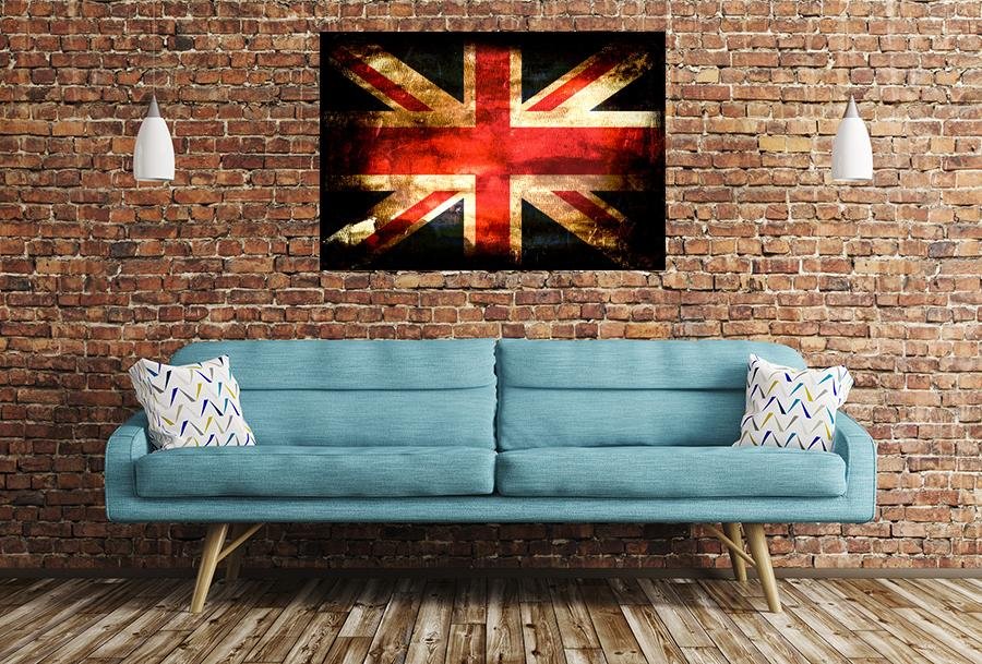 Grunge United Kingdom Flag Image Printed Onto A Single Panel Canvas - SPC37 - Art Fever - Art Fever