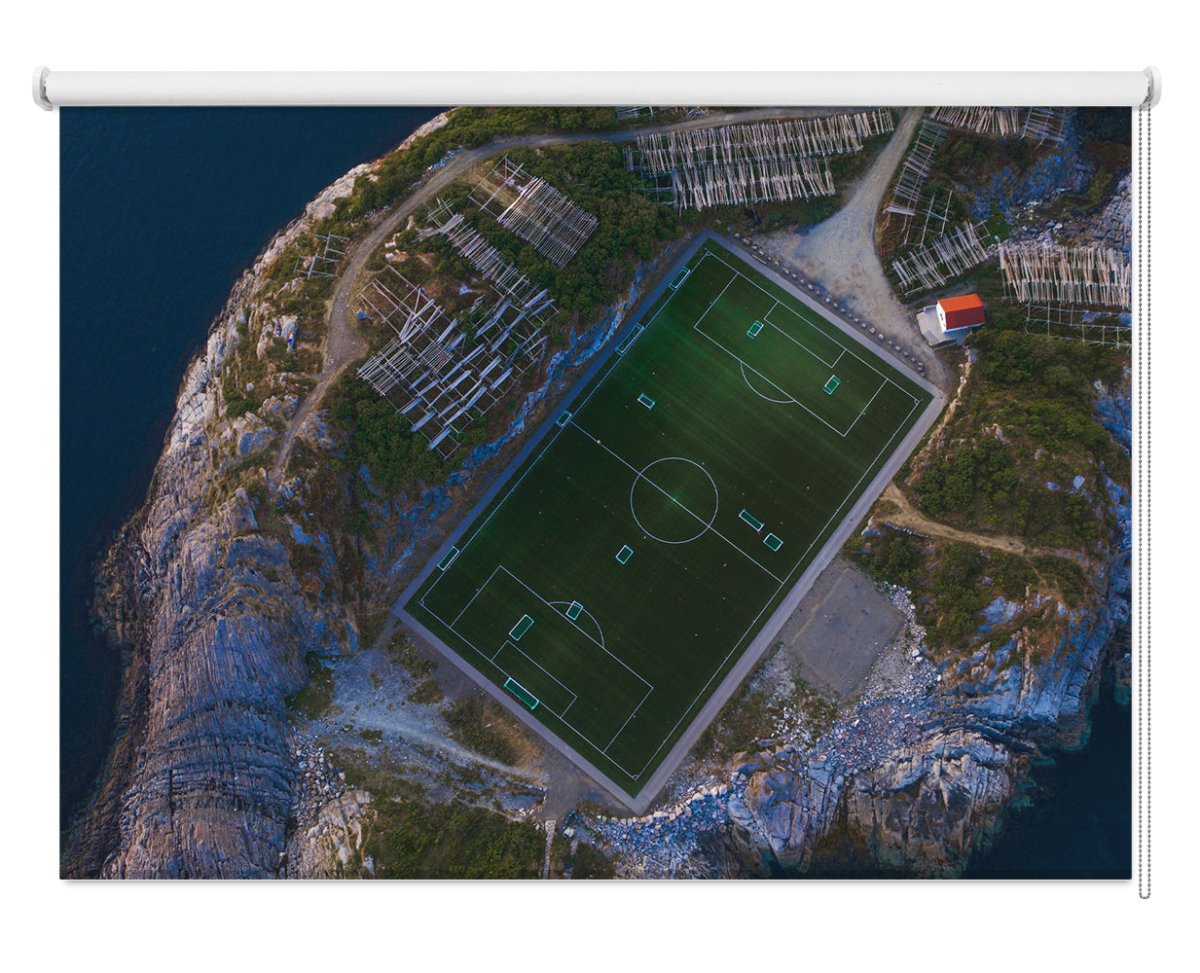 Henningsvaer Stadion Football Norway Island Printed Picture Photo Roller Blind - 1X1733905 - Art Fever - Art Fever