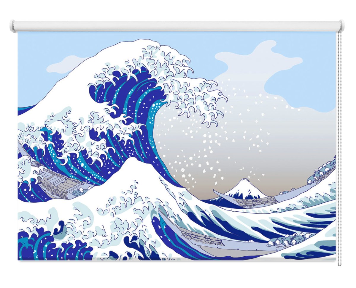 Hokusai The Great Wave Printed Photo Roller Blind - RB1250 - Art Fever - Art Fever
