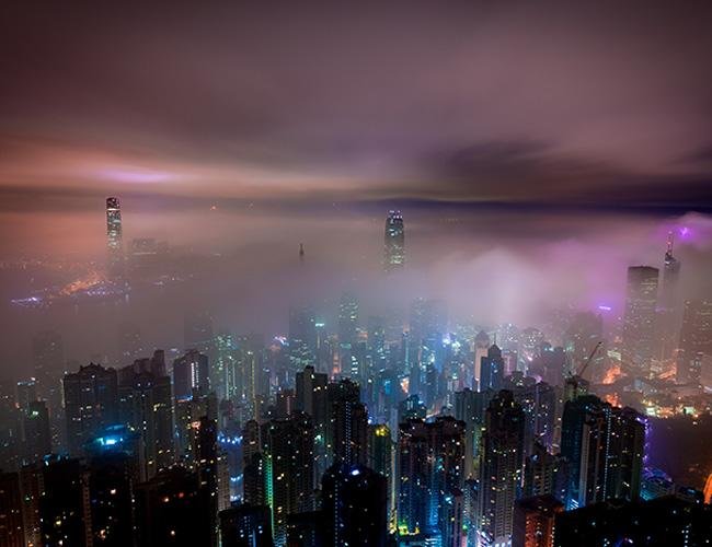 Hong Kong Skyline at Night Photo Printed Picture Roller Blind - RB581 - Art Fever - Art Fever