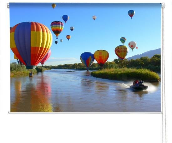Hot Air Balloons Over the Water Printed Picture Photo Roller Blind - RB314 - Art Fever - Art Fever