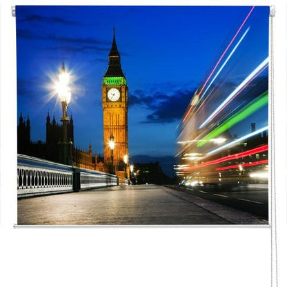 Houses of Parliament at night in London Printed Picture Photo Roller Blind - RB259 - Art Fever - Art Fever