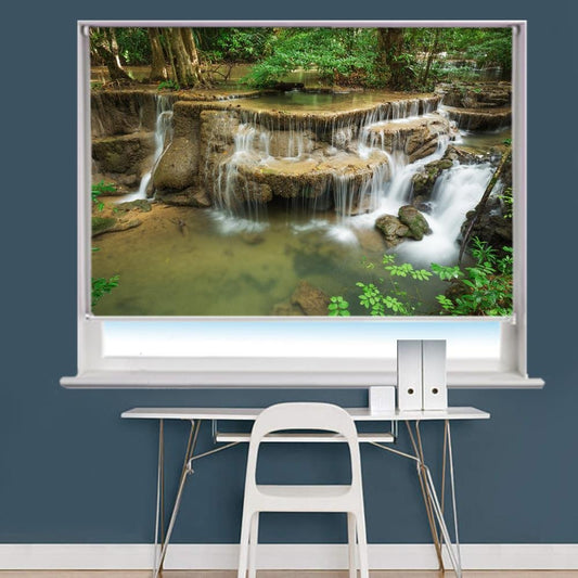 Huay Mae Kamin Waterfall Thailand Image Printed Roller Blind - RB976 - Art Fever - Art Fever
