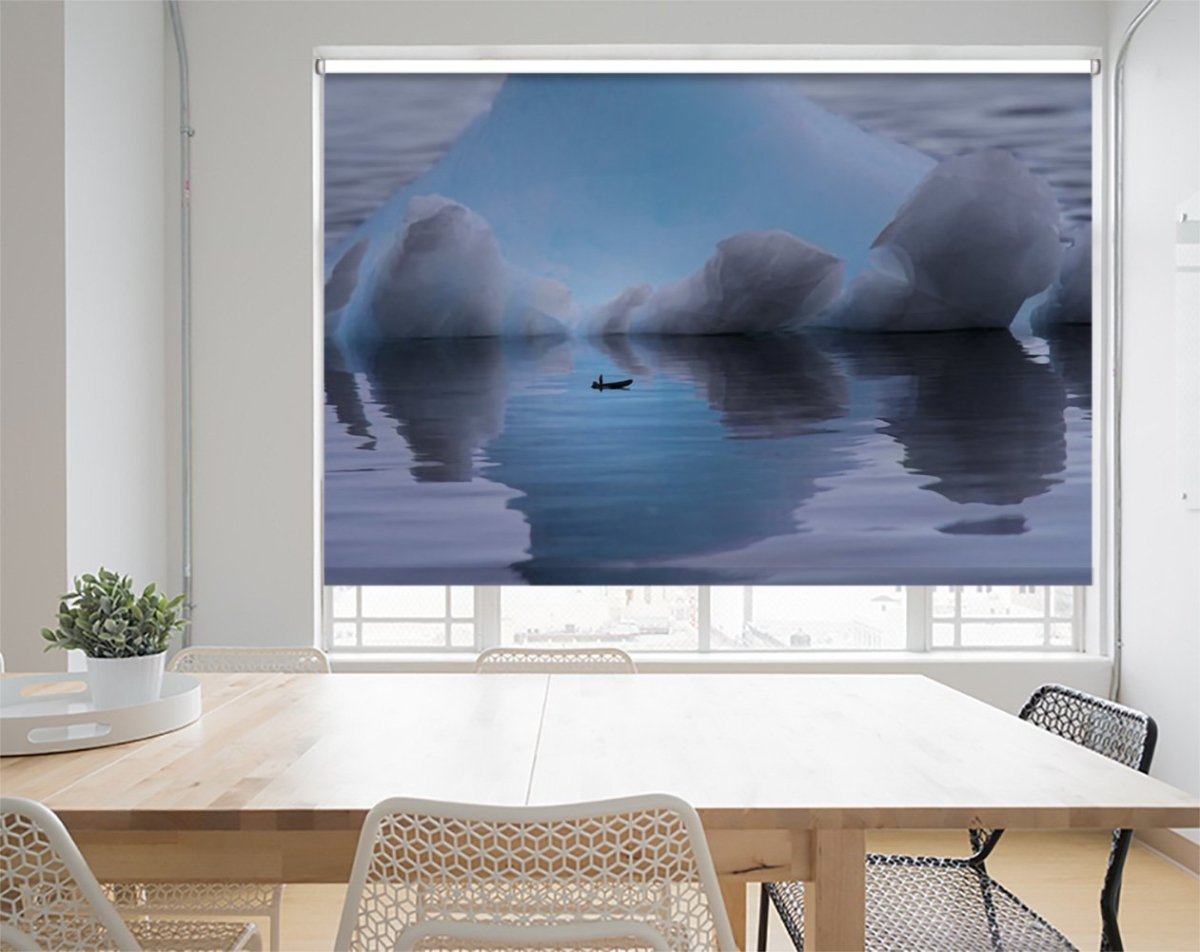 Iceberg Reflections on the Sea Printed Picture Photo Roller Blind- 1X1844106 - Art Fever - Art Fever