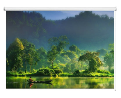 Indonesia River Scene Printed Picture Photo Roller Blind - 1X32373 - Art Fever - Art Fever