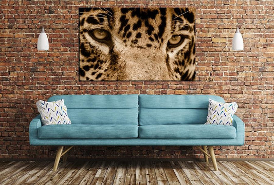 Jaguar Eyes Image Printed Onto A Single Panel Canvas - SPC115 - Art Fever - Art Fever