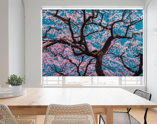 Japanese Cherry Blossom Tree Printed Photo Roller Blind - 1X2047250 - Art Fever - Art Fever