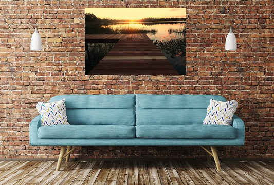 Jetty Broadwalk Sunset Pier Image Printed Onto A Single Panel Canvas - SPC63 - Art Fever - Art Fever