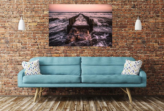 Jetty Pier Remains Image Printed Onto A Single Panel Canvas - SPC64 - Art Fever - Art Fever