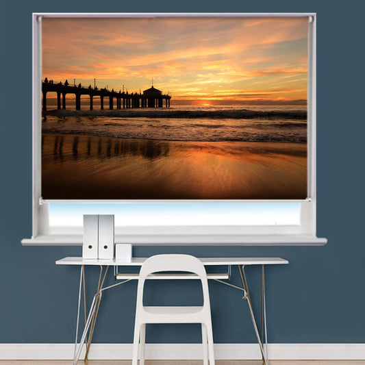 Jetty Pier Sunset Scene Printed Picture Roller Blind - RB748 - Art Fever - Art Fever