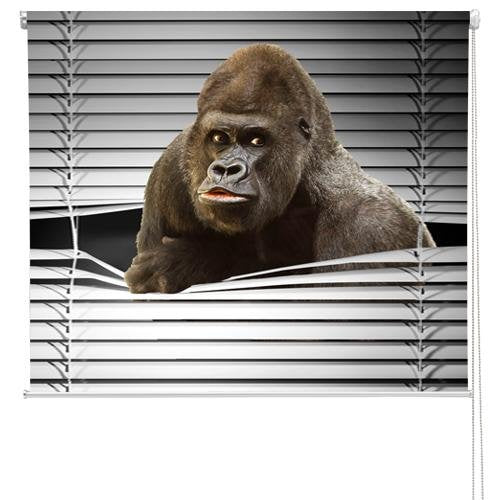 King Kong Peeking through the blind Printed Picture Photo Roller Blind - RB711 - Art Fever - Art Fever
