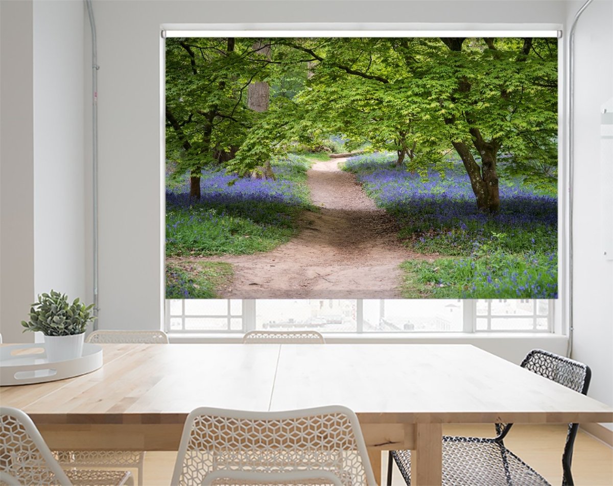 Landscape Image Of Blubell Woods In English Countryside In Spring Printed Picture Photo Roller Blind - RB1141 - Art Fever - Art Fever