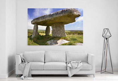 Lanyon Quoit Prehistoric Stones In Cornwall Printed Canvas Print Picture - SPC225 - Art Fever - Art Fever