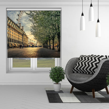 Last Daylights at the London Eye Printed Picture Photo Roller Blind - 1X1391178 - Art Fever - Art Fever