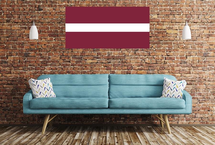 Latvian Flag Image Printed Onto A Single Panel Canvas - SPC43 - Art Fever - Art Fever