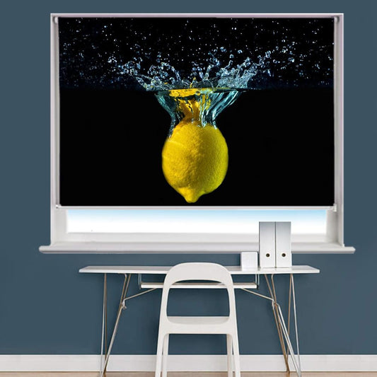Lemon Water Splash Printed Picture Photo Roller Blind - RB793 - Art Fever - Art Fever