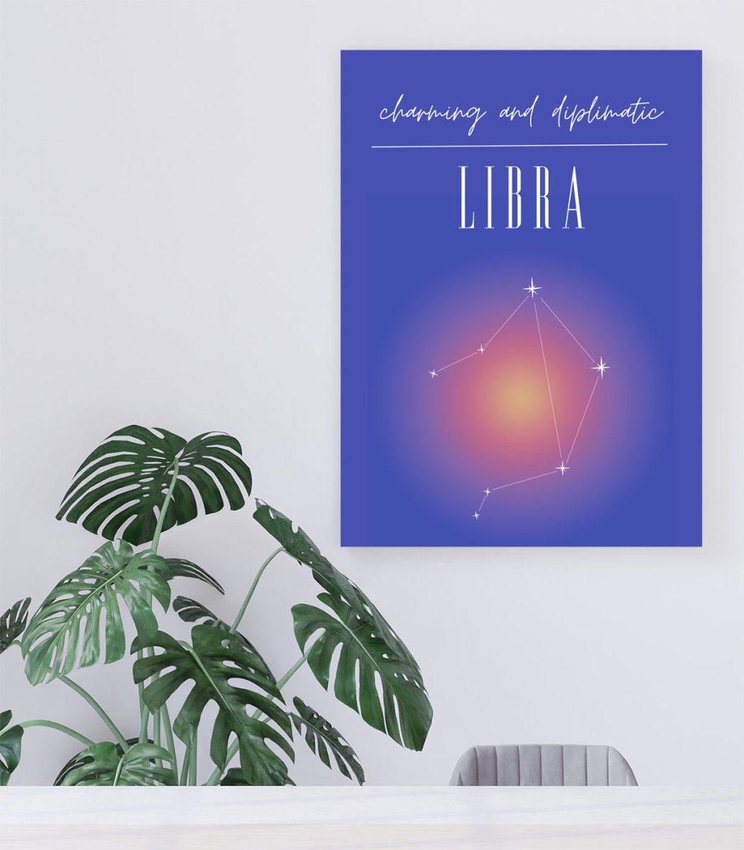 Libra Zodiac Print Art Constellation Canvas Print Wall Art - 1X2451709 - Art Fever - Art Fever