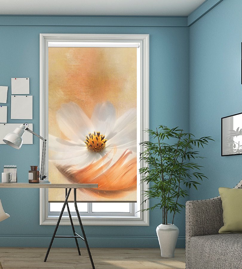 Light as a Feather Peach Flower Printed Picture Photo Roller Blind - 1X1610922 - Art Fever - Art Fever
